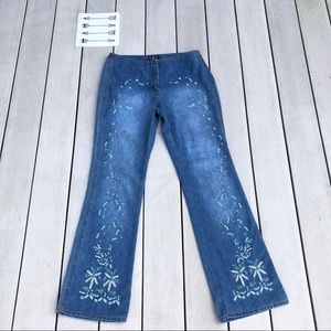 INC INTERNATIONAL CONCEPTS Beaded Boho Jeans, sz 8